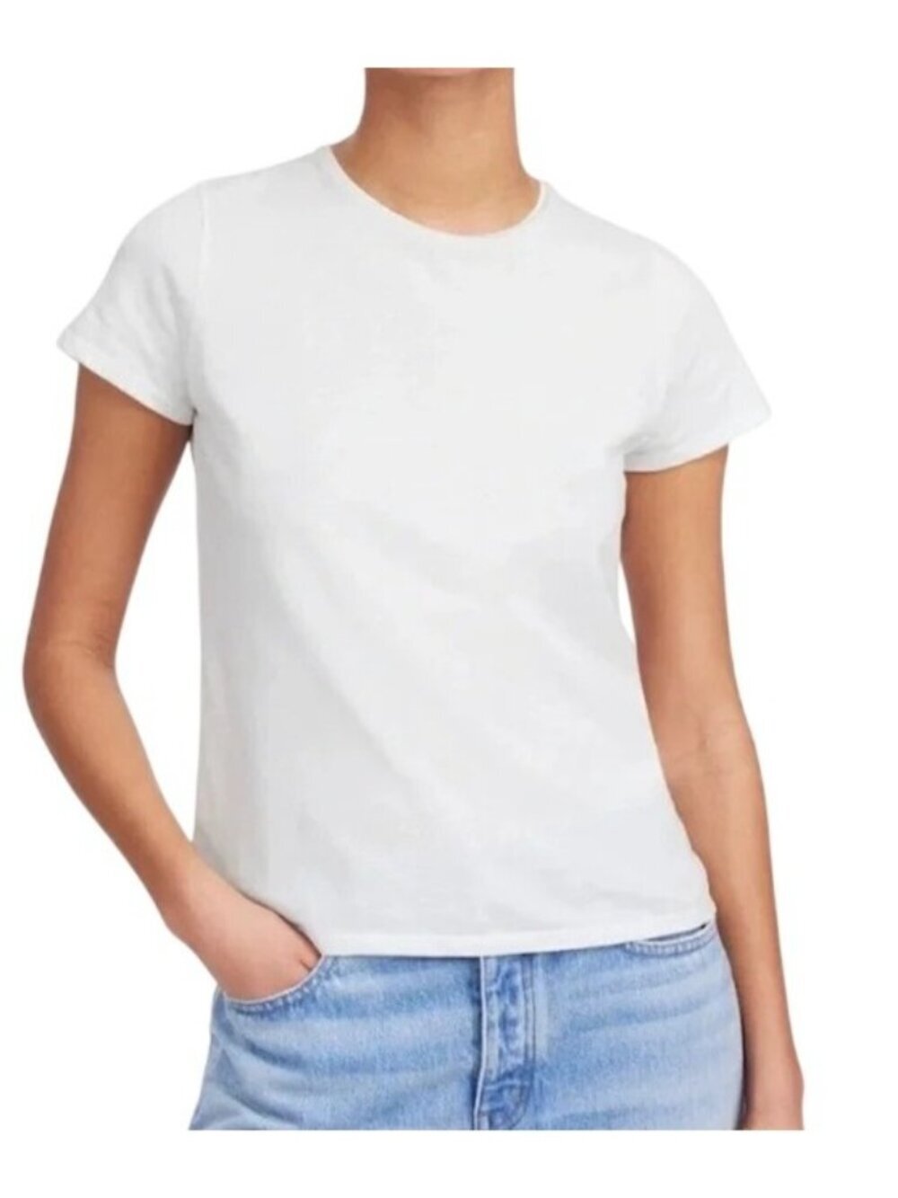 Madewell Essential Slim Tee in Lightweight Cotton~Size XS~White NWT L17 26